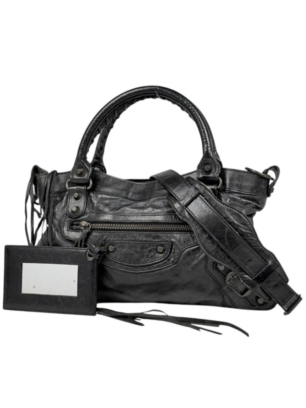 Balenciaga Handbag the First 2-Way Leather Black